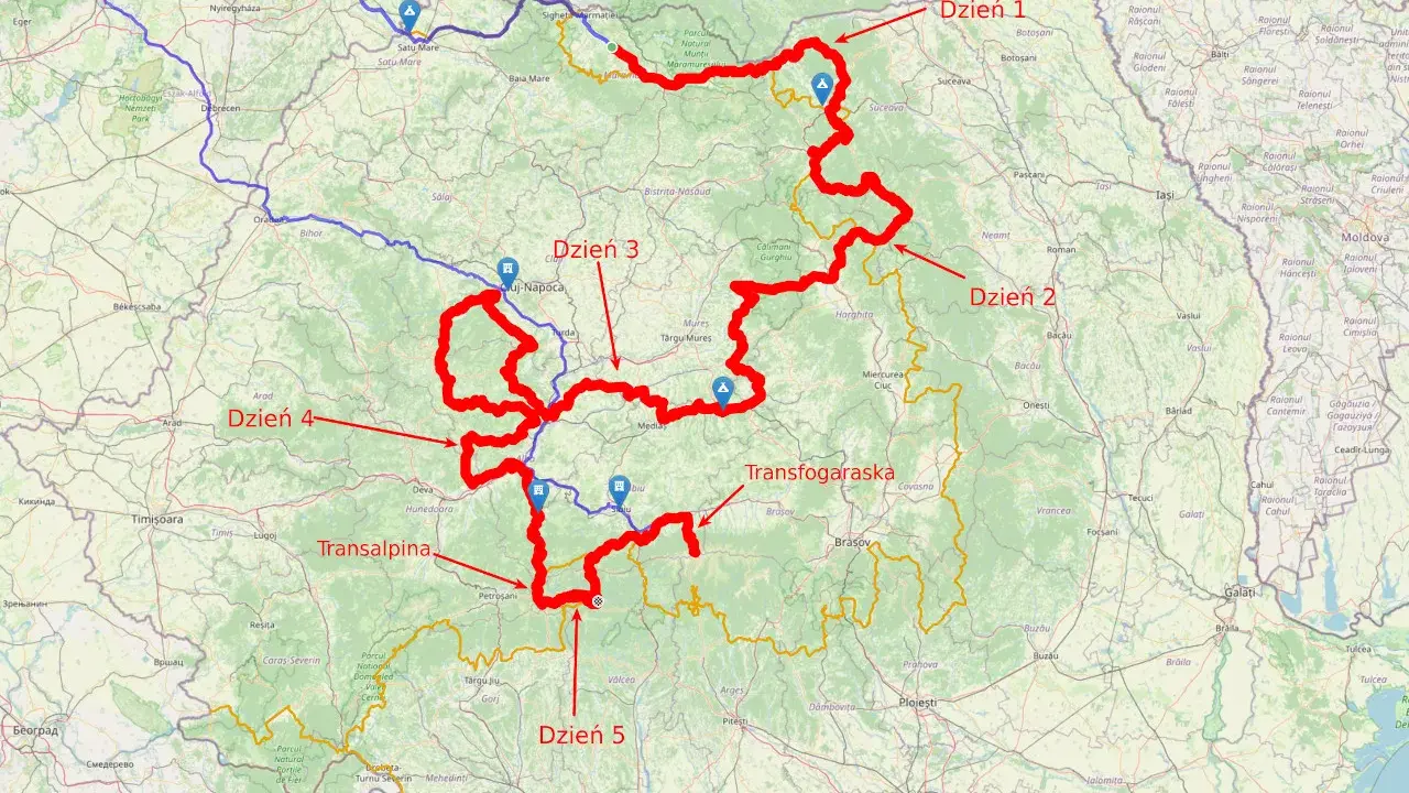 Trasa motocyklowa Rumunia: 5 dni przygody przez Karpaty, Transylwanię i Transfogaraską.