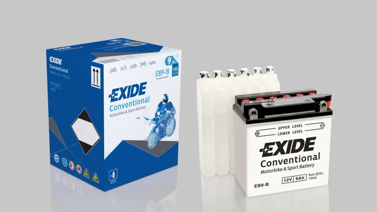 Akumulator motocyklowy EXIDE Conventional EB9-B 12V 9Ah, z elektrolitem w zestawie. Idealny, gdy akumulator nie przyjmuje prądu.