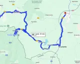 Trasy motocyklowe Dolny Śląsk: pętla przez Karpacz, Kowary, Przełęcz Okraj i Lubawkę. Czas przejazdu 1h 25 min, dystans 56,3 km.