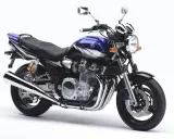 Klasyczny motocykl Yamaha XJR 1300 w kolorze niebiesko-czarnym. Poznaj jego yamaha xjr 1300 dane techniczne i poczuj moc.