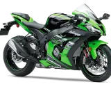 Zielony motocykl Kawasaki ZX-10R Ninja. Sprawdź kawasaki zx-10r dane techniczne, aby poznać jego moc i osiągi.