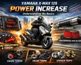Chip tuning motocykla 125 Yamaha X-Max: ECU, sportowy wydech, filtr powietrza, więcej mocy i momentu obrotowego.