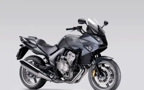 Szary motocykl Honda CBF 600 z wtryskiem paliwa, gotowy na każdą drogę.