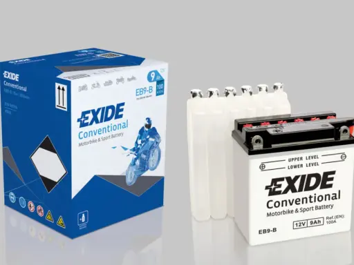 Akumulator motocyklowy EXIDE Conventional EB9-B 12V 9Ah, z elektrolitem w zestawie. Idealny, gdy akumulator nie przyjmuje prądu.