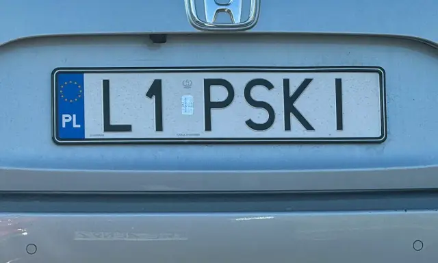 Indywidualne tablice rejestracyjne motocykl: L1 PSKI.