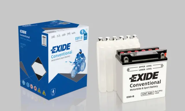 Akumulator motocyklowy EXIDE Conventional EB9-B 12V 9Ah, z elektrolitem w zestawie. Idealny, gdy akumulator nie przyjmuje prądu.