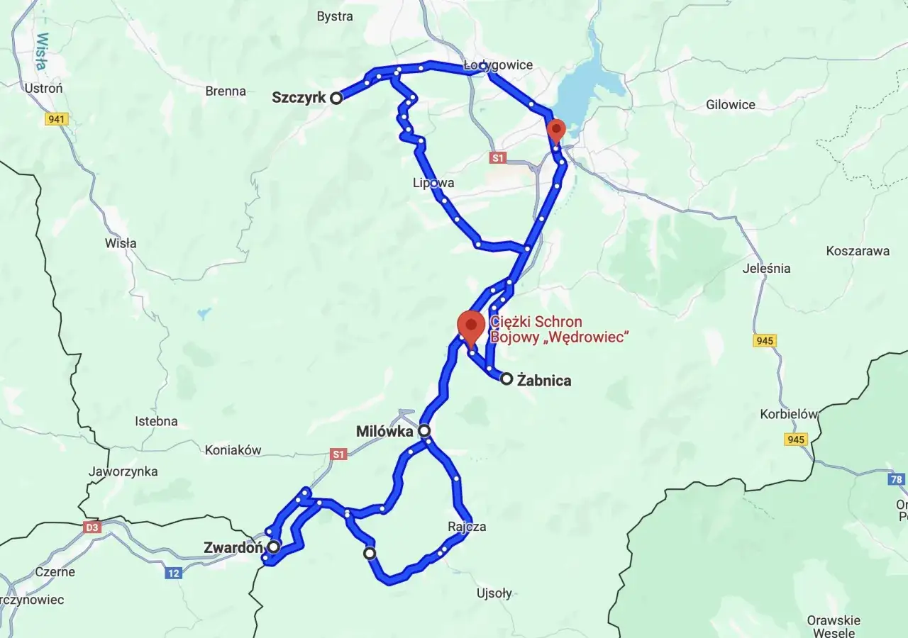 Planowanie trasy motocyklowej przez Beskidy: Szczyrk, Mil&oacute;wka, Zwardoń i schronisko 